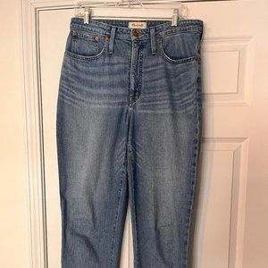 Madewell size 30 Tall Curvy Classic Straight Jeans, Meadowland Wash